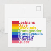LGBTTTIK POSTKARTE (Vorne/Hinten)