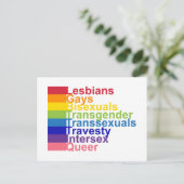 LGBTTTIK POSTKARTE (Stehend Vorderseite)