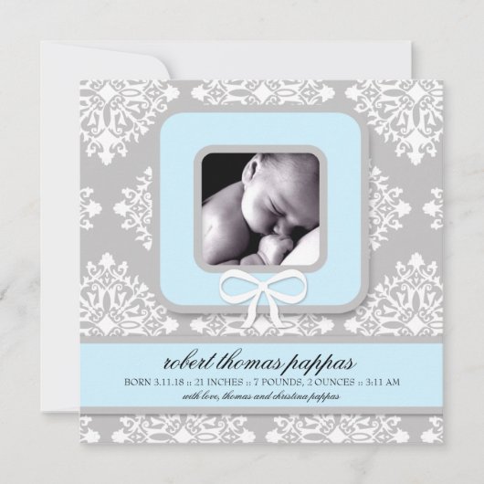 LGC | Ankündigung des "Grey & Blue Damask Boy" (Vorderseite)