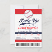 LGC Batter Up Baseball Ticket 2. Version Einladung (Vorderseite)
