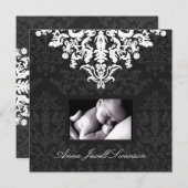 LGC| Charcoal / Posh Baby Ankündigung mit Dank (Vorne/Hinten)