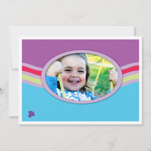 LGC | das fröhliche Meerjungfrau-Blau Einladung (Vorderseite)