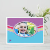 LGC | das fröhliche Meerjungfrau-Blau Einladung (Stehend Vorderseite)