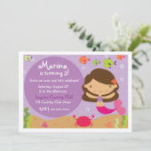 LGC | die fröhliche Meerjungfrau Einladung (Stehend Vorderseite)