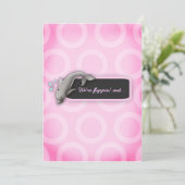 LGC| Flippin'Out Girl Babydusche Einladung (Stehend Vorderseite)