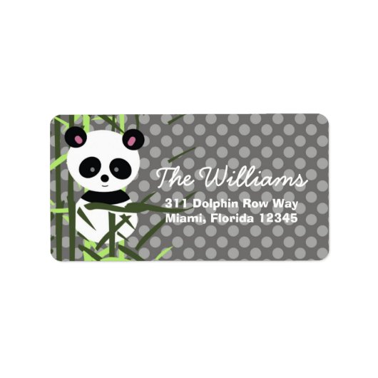 LGC | Flüchtige Blick A Boo Panda Adressaufkleber (Vorne)