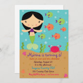 LGC| Merry Mermaid| Brünett Einladung (Vorne/Hinten)