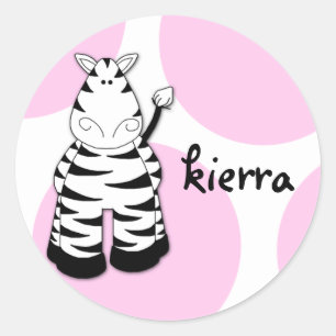 LGC   Pinkie der Zebra-Aufkleber Runder Aufkleber