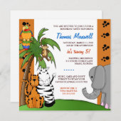 LGC | süße Safari Einladung (Vorne/Hinten)