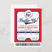 LGC Teig herauf Baseball-Karten-Feier/Geburtstag Einladung (Vorne/Hinten)