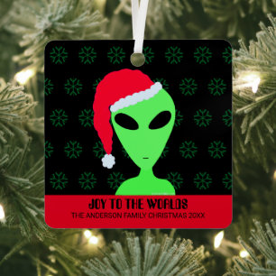 LGM in einer Weihnachtsmannmütze Funny Geek Cool  Ornament Aus Metall