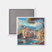 LGR006 MONTEROSSO - Cinque Terre - Italien - Kühls Magnet (Vorderseite/Rückseite)