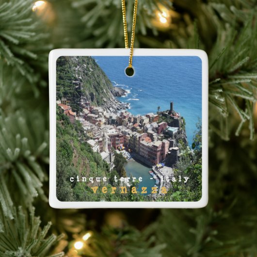 LGR007 VERNAZZA, Cinque Terre, Italien Keramikornament (Baum)