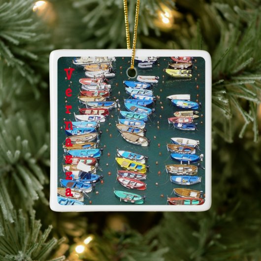 LGR016 VERNAZZA, Hafen, Cinque Terre, Keramikornament (Baum)