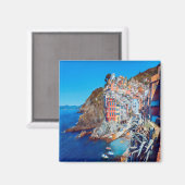 LGR035 RIOMAGGIORE, Cinque Terre, Italien, Kühlsch Magnet (Vorderseite/Rückseite)