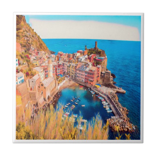LGR036 VERNAZZA, Cinque Terre, Italien, Fliese (Vorderseite)