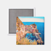 LGR036 VERNAZZA - Cinque Terre - Italy - Fridge Magnet (Vorderseite/Rückseite)