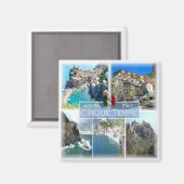 LGR041 CINQUE TERRE, Mosaik, Italien, Kühlschrank Magnet (Vorderseite/Rückseite)
