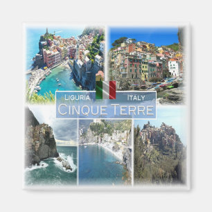 LGR041 CINQUE TERRE, Mosaik, Italien, Kühlschrank Magnet