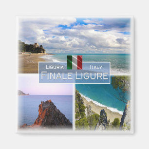 LGR047 FINALE LIGURE, Mosaik, Italien, Kühlschrank Magnet