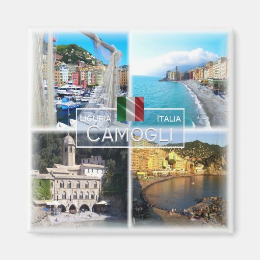 LGR066 CAMOGLI, Mosaik, Ligurien, Italien, Kühlsch Magnet (Vorne)