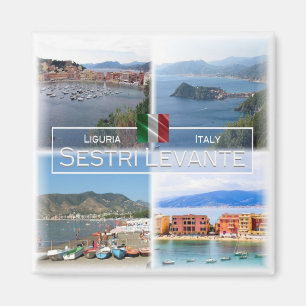 LGR068 SESTRI LEVANTE, Mosaik, Italien, Kühlschran Magnet