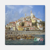 LGR092 CERVO, Ligurien, Italien, Europa, Kühlschra Magnet (Vorne)