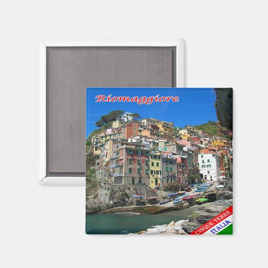 LGR134 RIOMAGGIORE, Cinque Terre, Italien, Kühlsch Magnet (Vorderseite/Rückseite)