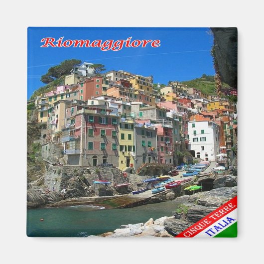 LGR134 RIOMAGGIORE, Cinque Terre, Italien, Kühlsch Magnet (Vorne)