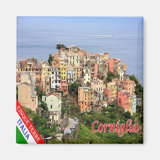 LGR136 CORNIGLIA Cinque Terre, Italien, Kühlschran Magnet (Vorne)