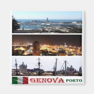 LGR146 GENOA Mosaic, Port, Italien, Kühlschrank Magnet