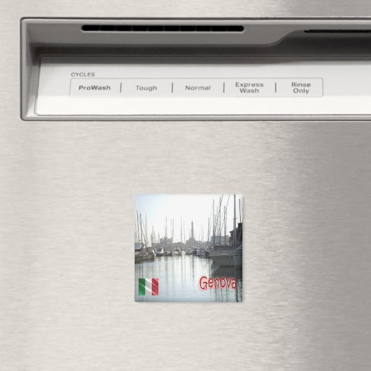 LGR148 GENOA Port, Ligurien, Italien, Kühlschrank Magnet (In Situ (Geschirrspüler))