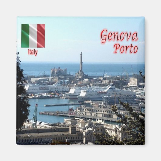 LGR150 GENOA PORT, Ligurien, Italien, Kühlschrank Magnet (Vorne)