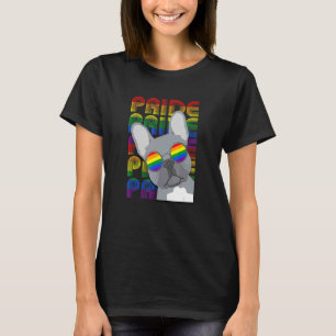 LGt Gay Pride Französischer Bulldog-Regenbogen-Fla T-Shirt
