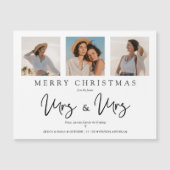 LGTB Lesbian Whimsical MRS & MRS Christmas Wedding Magnetkarte (Vorderseite)