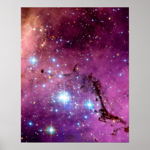 LHA 120-N11 Sternentstehung Hubble-Weltraumfoto Poster