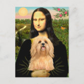 Lhasa Apso 9 - Mona Lisa Postkarte (Vorderseite)