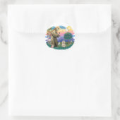 Lhasa Apso (#9) Runder Aufkleber (Tasche)