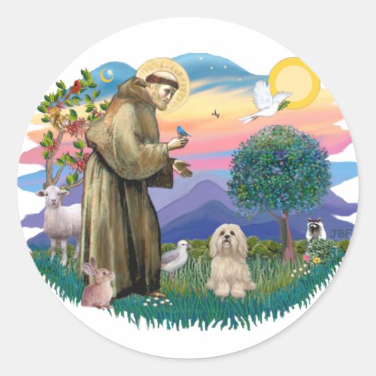 Lhasa Apso (#9) Runder Aufkleber (Vorderseite)