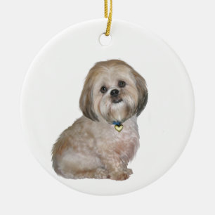 Lhasa Apso (A) - golden / creme Keramik Ornament