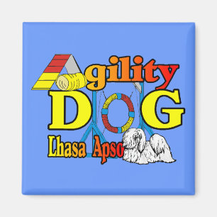 Lhasa Apso Agility Geschenke Magnet