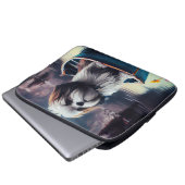 Lhasa Apso auf einem Paddle: Ein Landschaftliches  Laptopschutzhülle (Vorne Knopf)