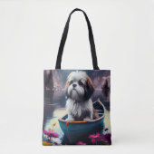Lhasa Apso auf einem Paddle: Ein Landschaftliches Tasche (Vorderseite)