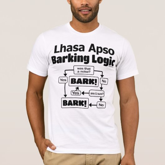 Lhasa Apso Barking Logic T-Shirt (Vorderseite)