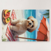 Lhasa Apso Beach Relax Scene Puzzle (Horizontal)