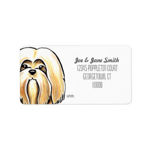 Lhasa Apso benutzerdefinierte Farbe Adressaufkleber