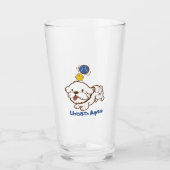 Lhasa apso bubu und kleine Hühnerguagua Glas (Vorderseite)