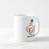 Lhasa apso bubu und kleine Hühnerguagua Kaffeetasse (VorderseiteRechts)