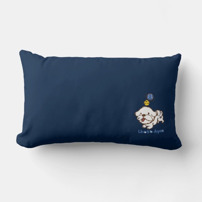 Lhasa apso bubu und kleine Hühnerguagua Lendenkissen (Vorderseite)