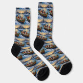 Lhasa Apso Christmas Boat Holiday Socken (Rechts)